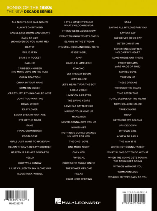 The New Decade Series: Songs of the 1980's