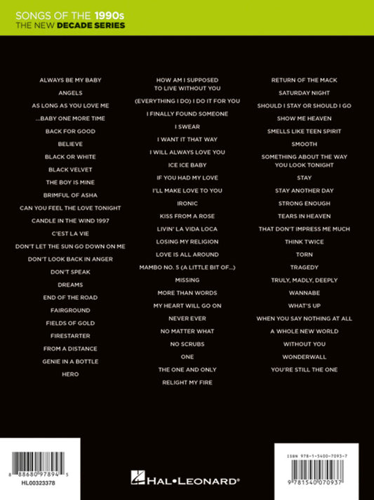 The New Decade Series: Songs of the 1990's