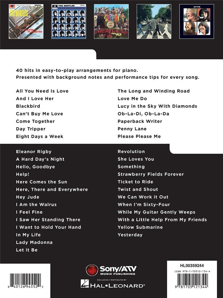 Really Easy Piano: 40 Beatles Hits