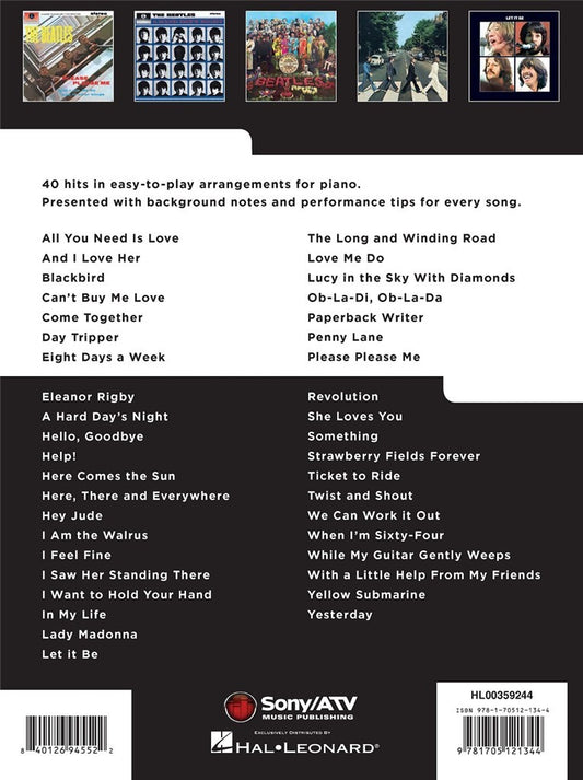 Really Easy Piano: 40 Beatles Hits