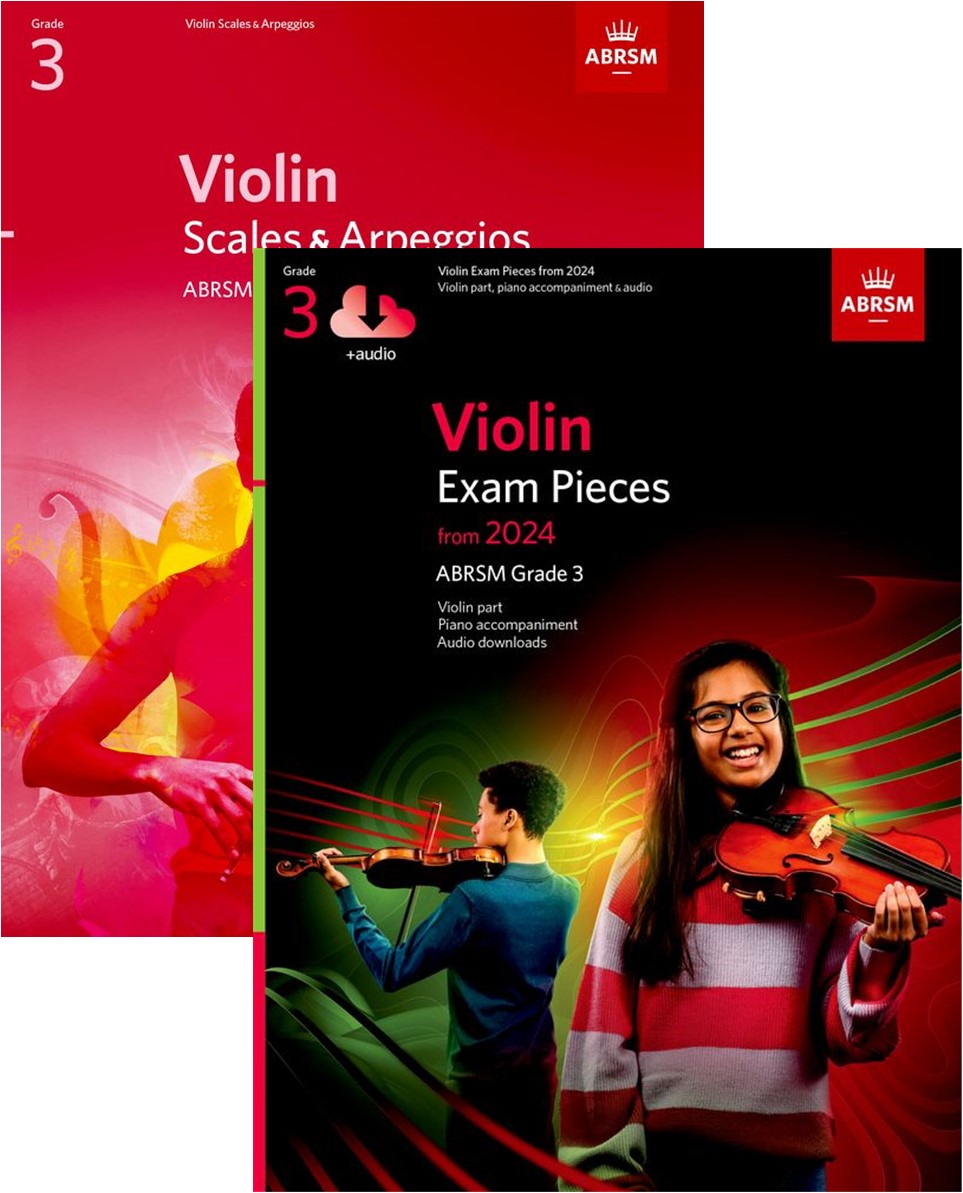 ABRSM Violin Exam Score, Part, & Audio plus Scales Bundle 2024 Grade 3