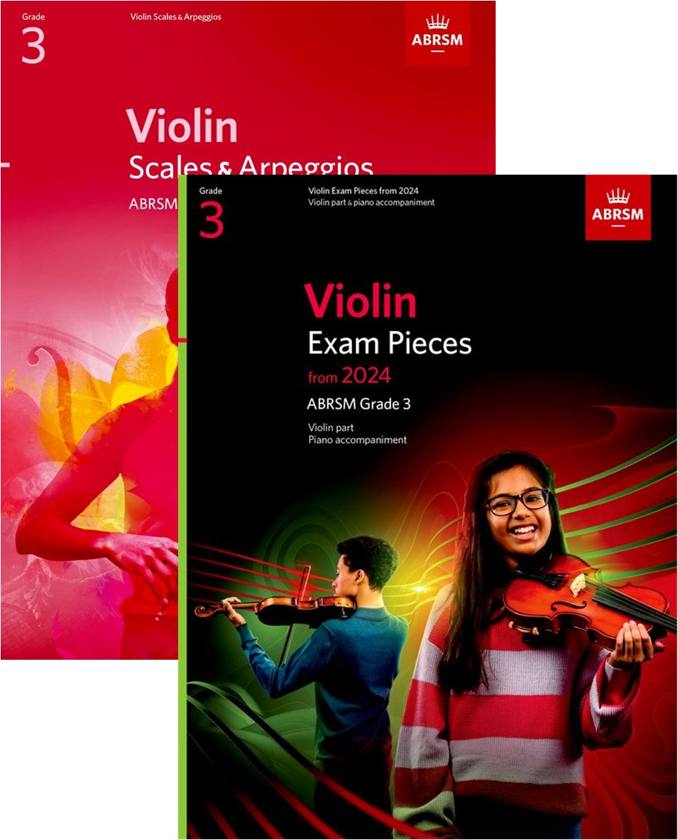 ABRSM Violin Score, Part & Scales Exam Bundle 2024