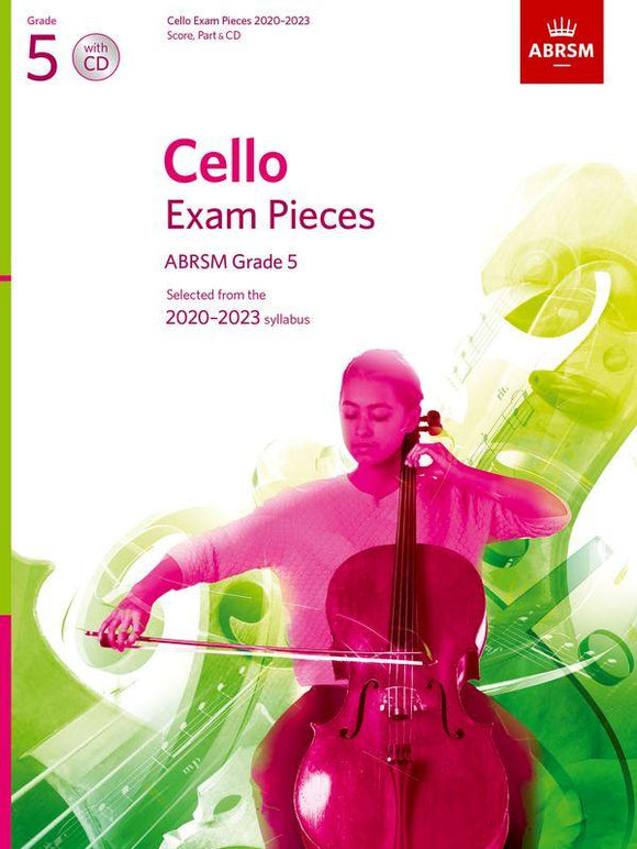ABRSM Cello Exam Pieces, Grade 5, 2020 to 2023, Score and Part with CD